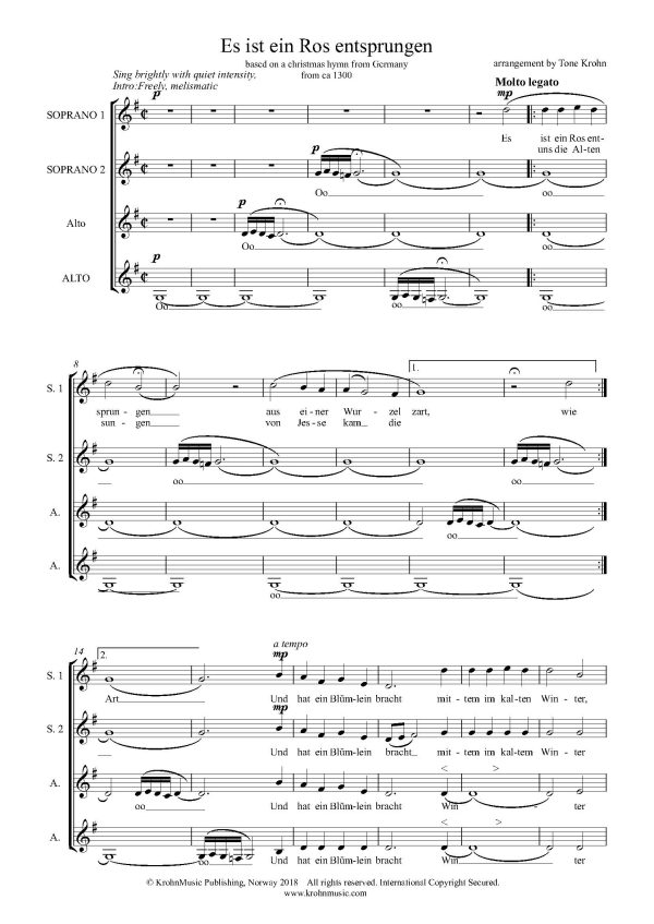 Es ist ein Ros entsprungen