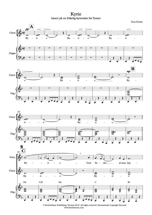 Kyrie-by-Tone-Krohn-solovoice-choir-SSA-and-organ-front Kyrie by Tone Krohn, solovoice, choir and organ